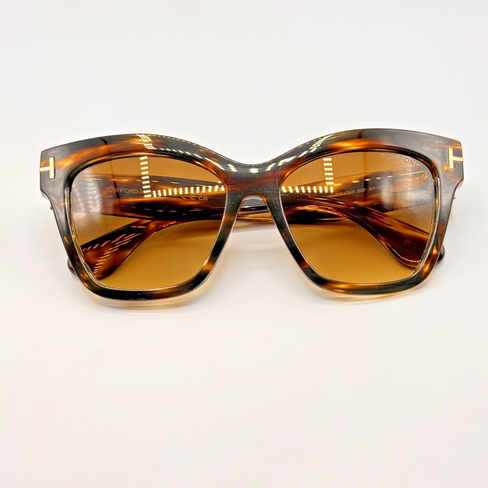 Tom Ford Sunglasses Elvira Tf1217 55f Havana Butterfly Frame Gradient Brown Lens